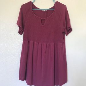Purple Babydoll Top